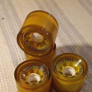 Retro Yellow Skateboard Wheels